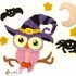 Owl Halloween crochet pattern applique