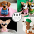 Set 5 von Häkelanleitungen: Corgi, Dackel, Chihuahua und Hündchen Bruno