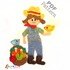 Farmer Boy/Girl crochet applique