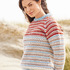 Raglan-Pulli im Hebemaschen- und Rippenmuster