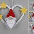 Christmas gnome hanging decoration – easy to make from scraps of yarn