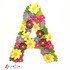 Flower letter A crochet pattern applique