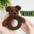 Crochet baby rattle pattern, easy crochet amigurumi teddy bear pattern