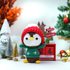 Christmas penguin PDF pattern crochet - amigurumi penguin christmas pattern