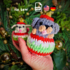 Christmas dog bauble no sew crochet pattern