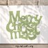 Plotterdatei Merry Christmas Geschenkanhänger Handlettered svg dxf png PDF