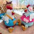 Crochet pattern amigurumi rooster with hen, Easter decorations