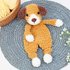 Crochet Puppy snuggler pattern, Dog knotted lovey crochet pattern