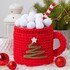 Hot Chocolate Mug T-shirt Yarn Basket - Crochet Pattern