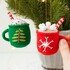 Cup of Cocoa with Marshmallows Christmas Tree Ornament Crochet Pattern