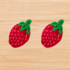 A crochet strawberry Hair clip pattern