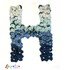 Floral letter H crochet applique pattern