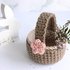 Handled basket with flower - Crochet Pattern