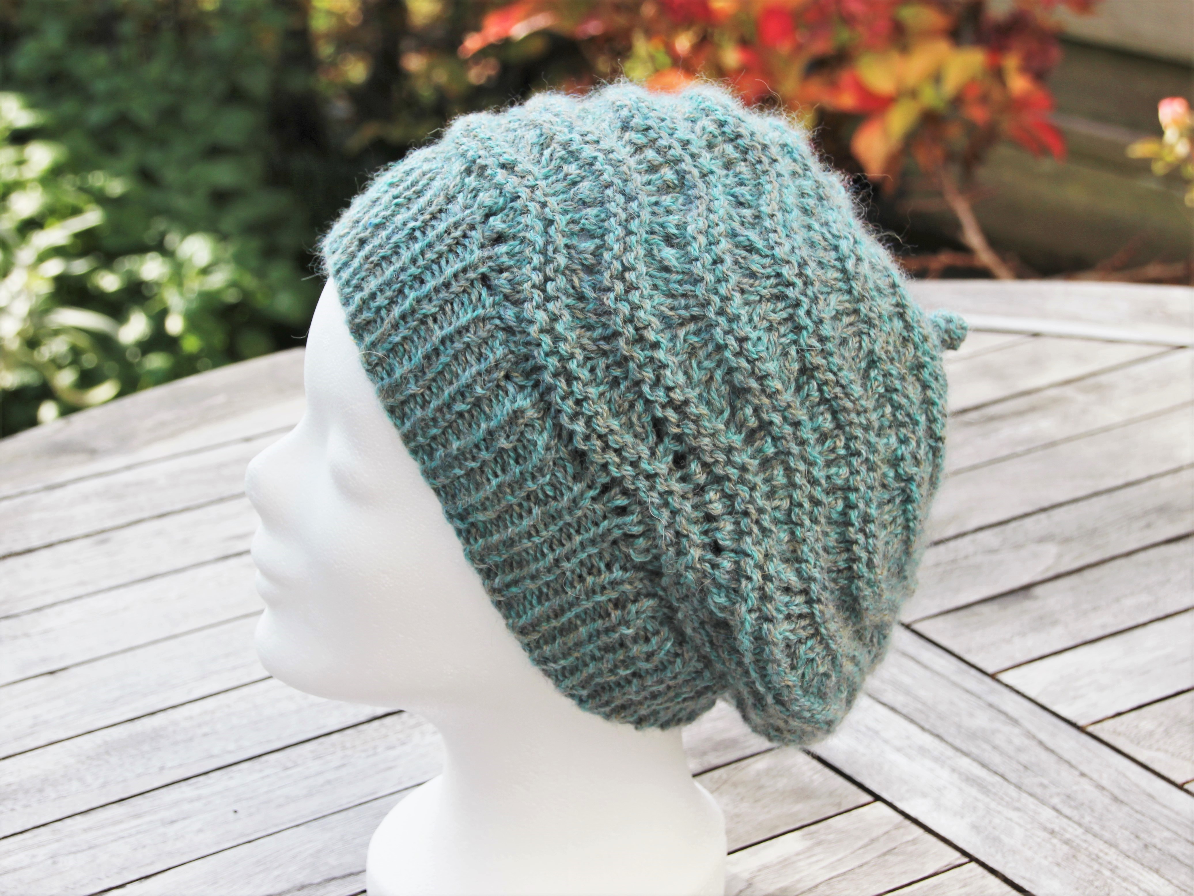 Beanie Anouk, knitting pattern, easy, 2 sizes