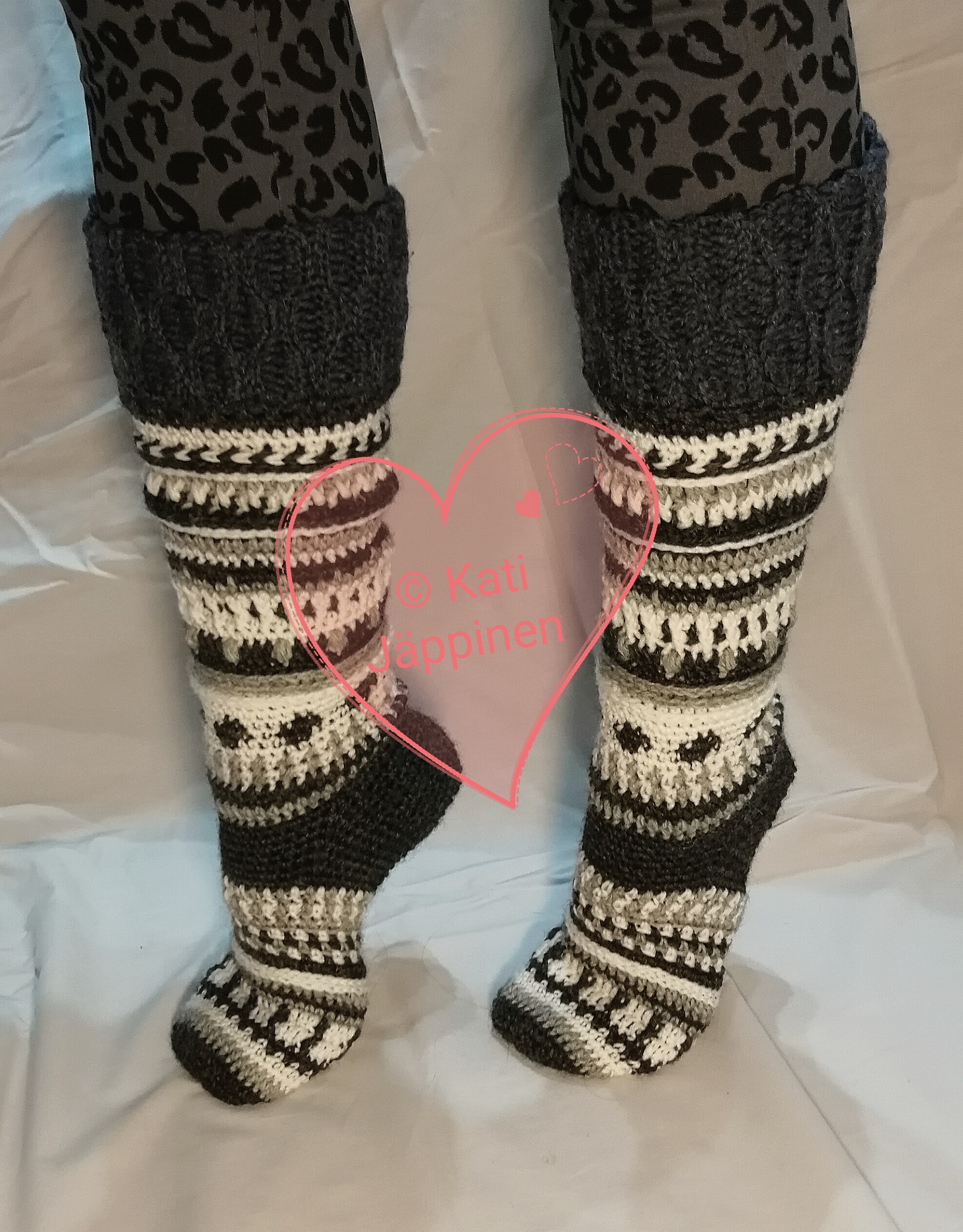 Polar Night - Crocheted socks