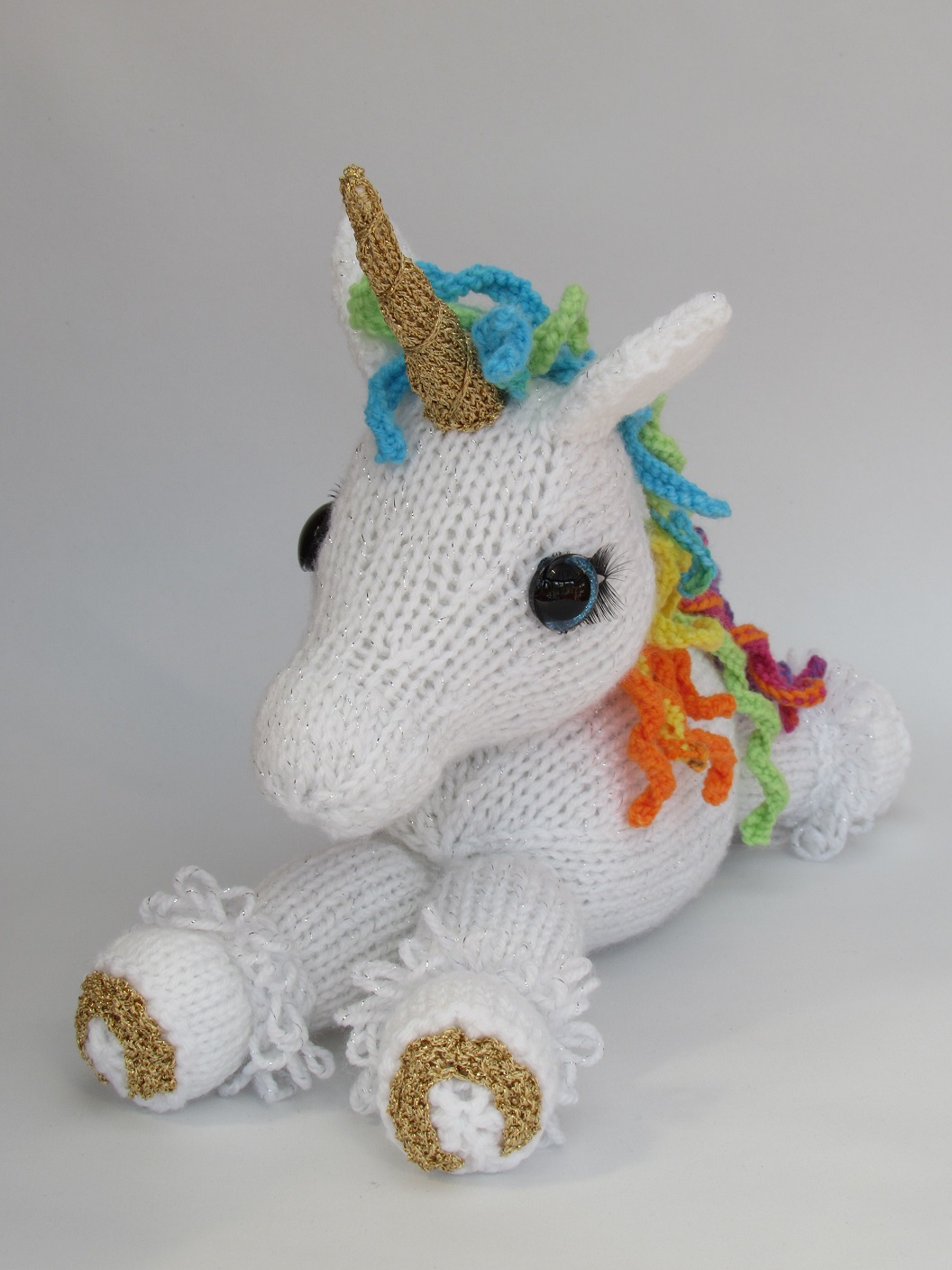 knitted unicorn stuffed animal