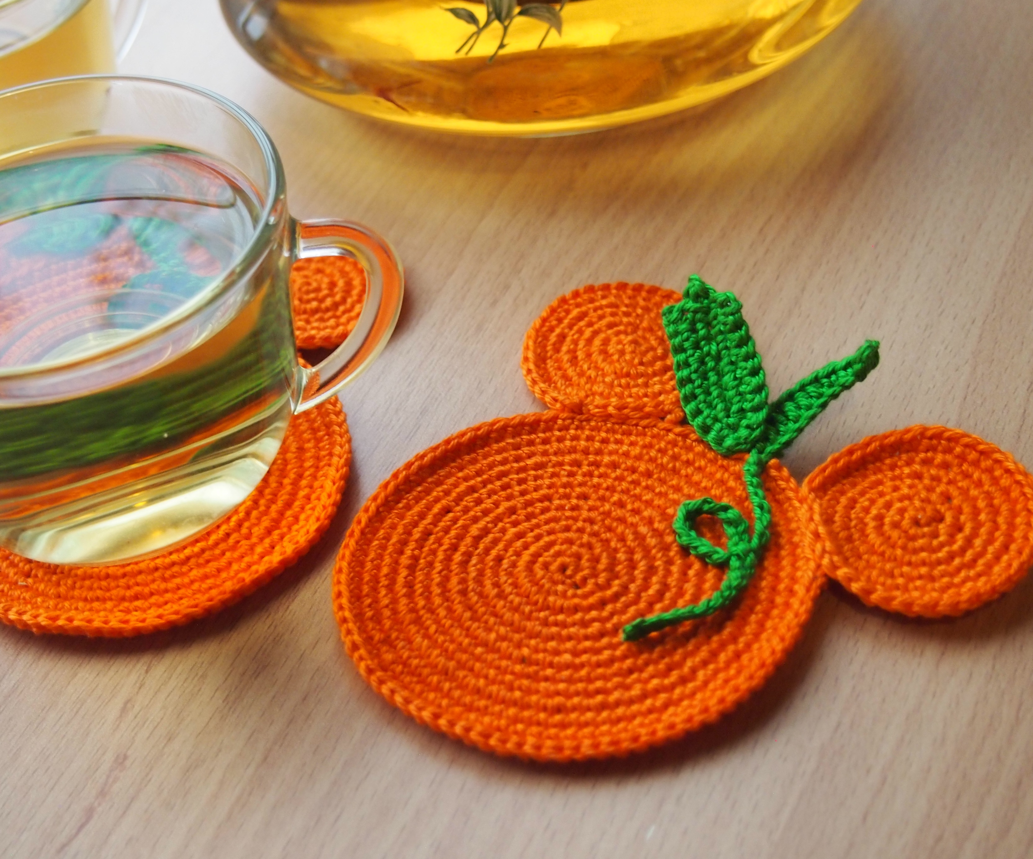 Fall Mickey Mouse Coaster, Crochet Coasters, Mickey Mouse Coaster