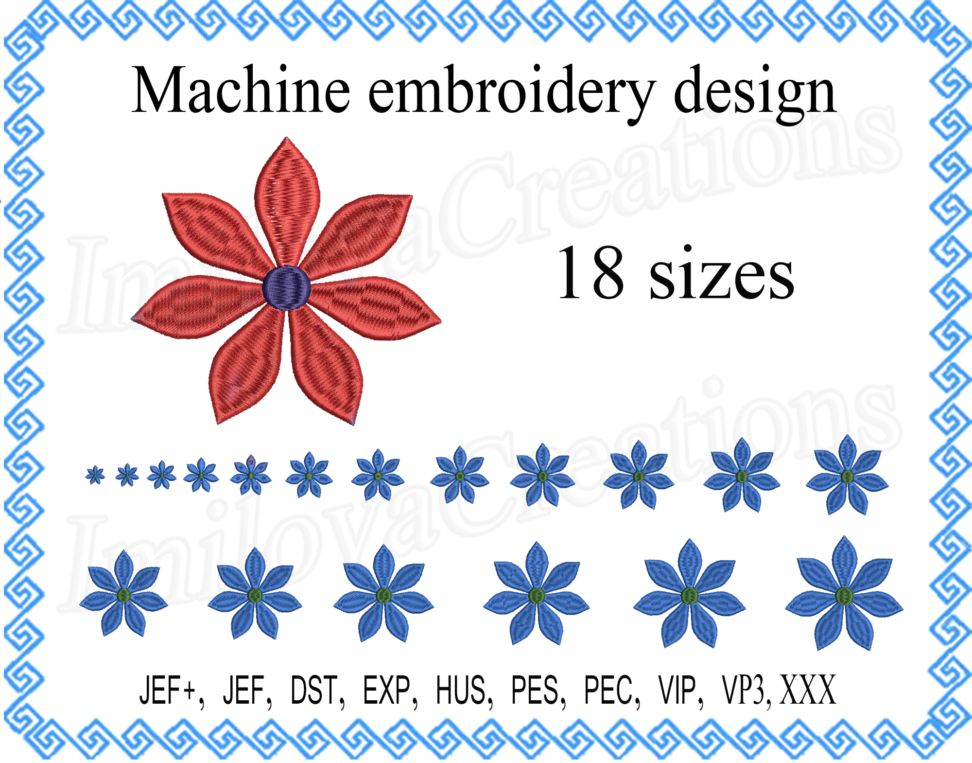 Embroidery Pattern Lily Flower