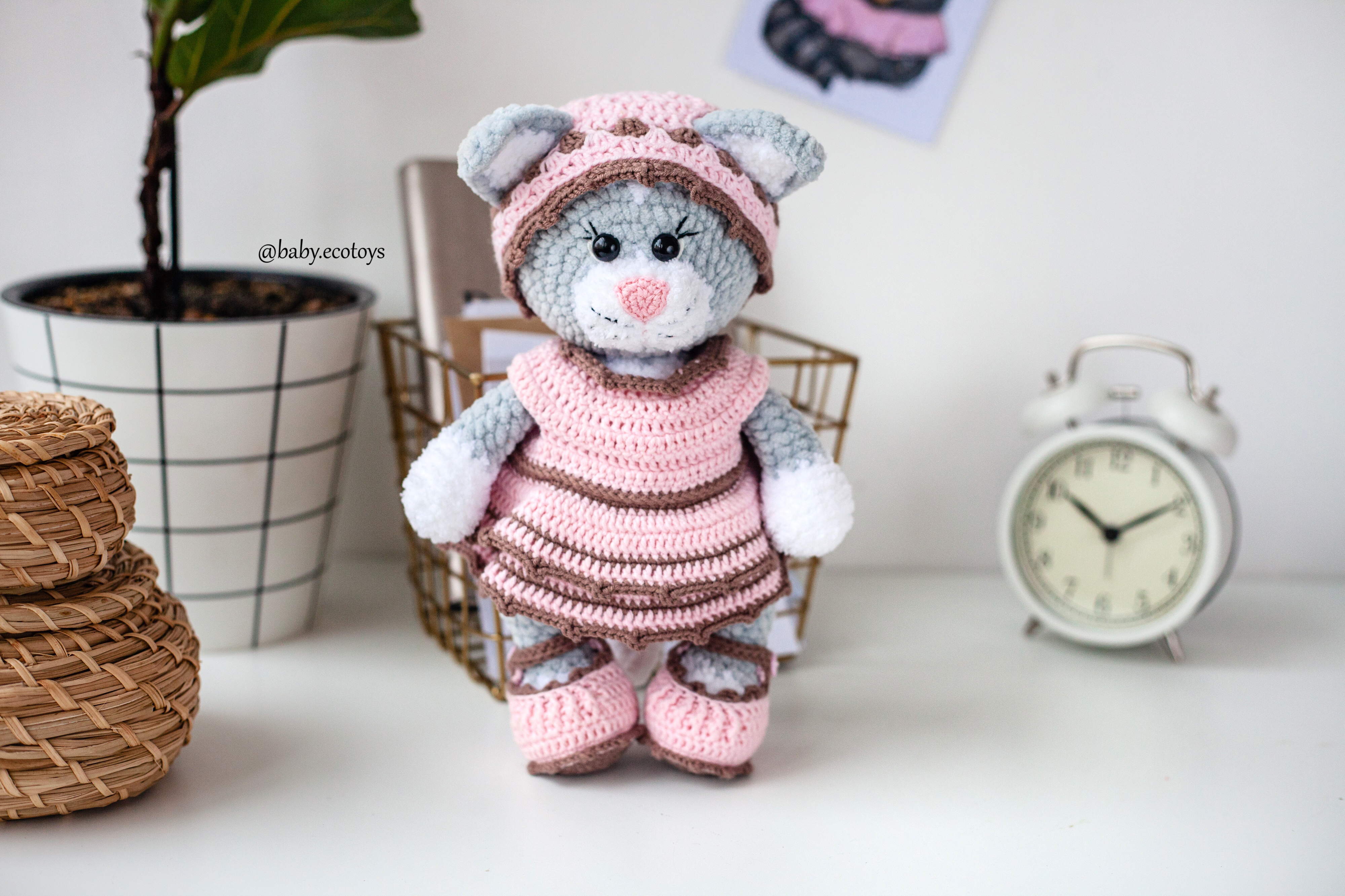 Crochet Pooh Bear Plushie Keychain 100% Cotton Blend Cute -  Denmark