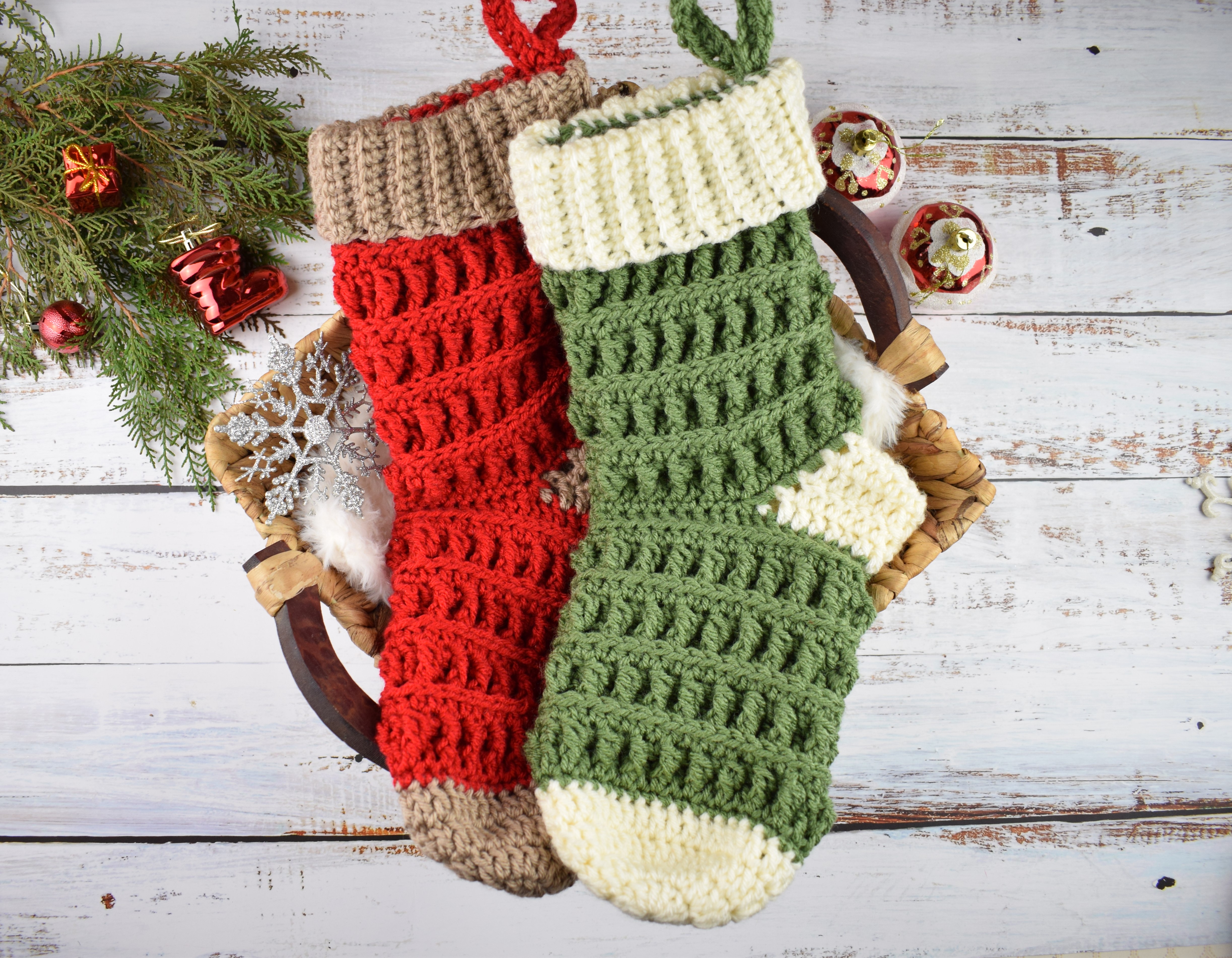 Crochet Christmas stocking pattern Alpine