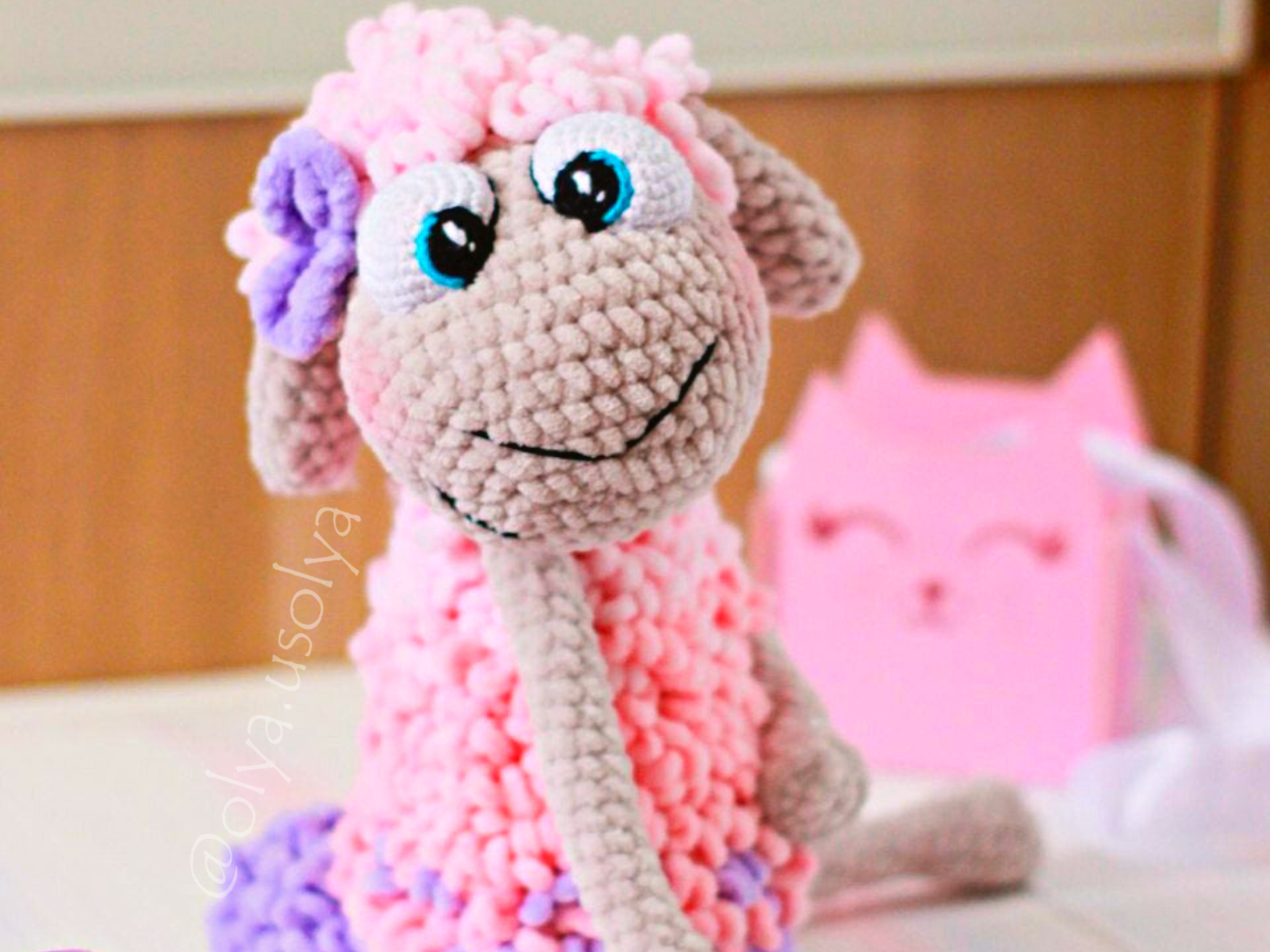 Crochet pattern Loopy the Sheep Plush Stuffed amigurumi