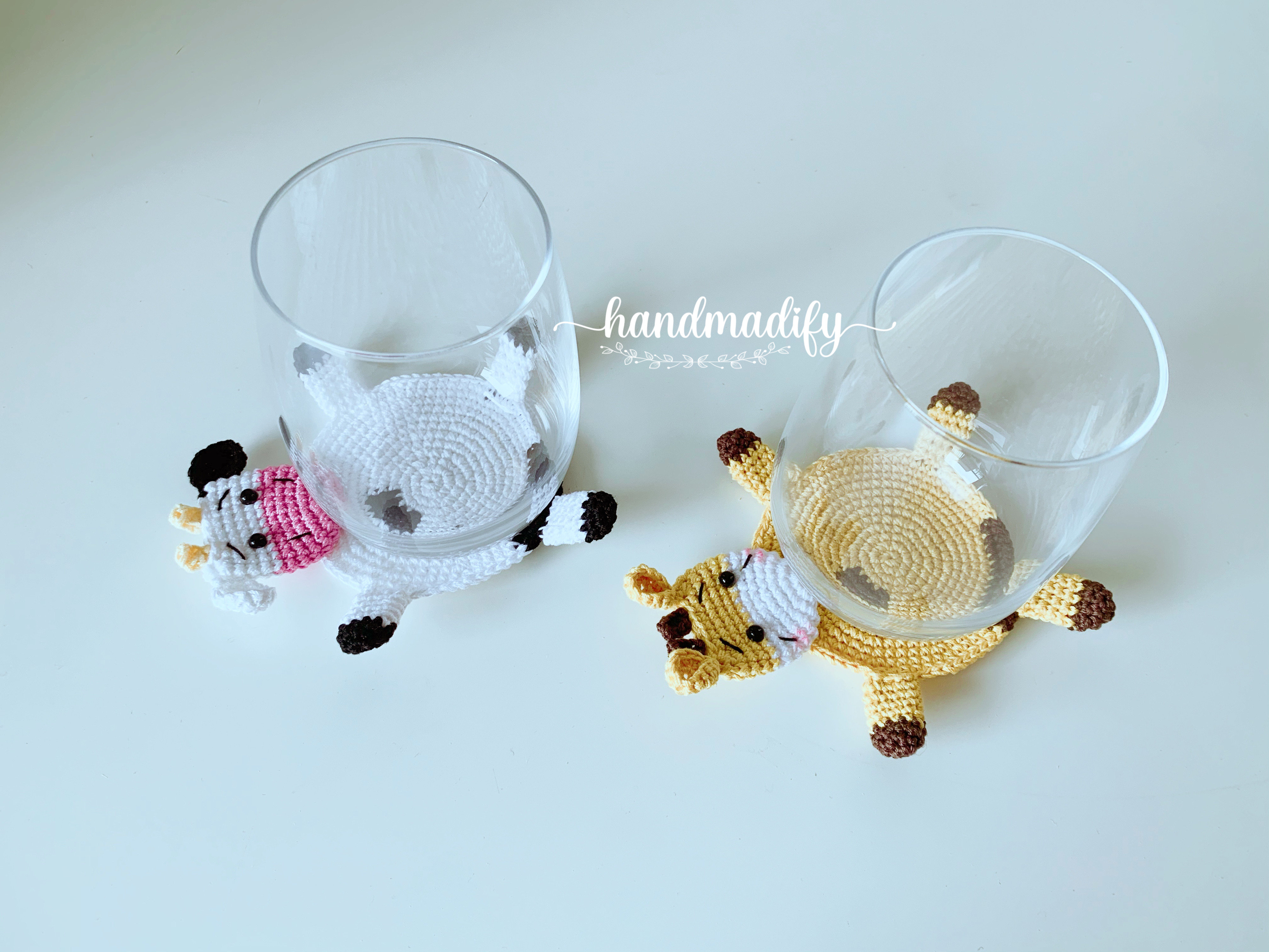 Crochet Pattern Cow Giraffe Coaster