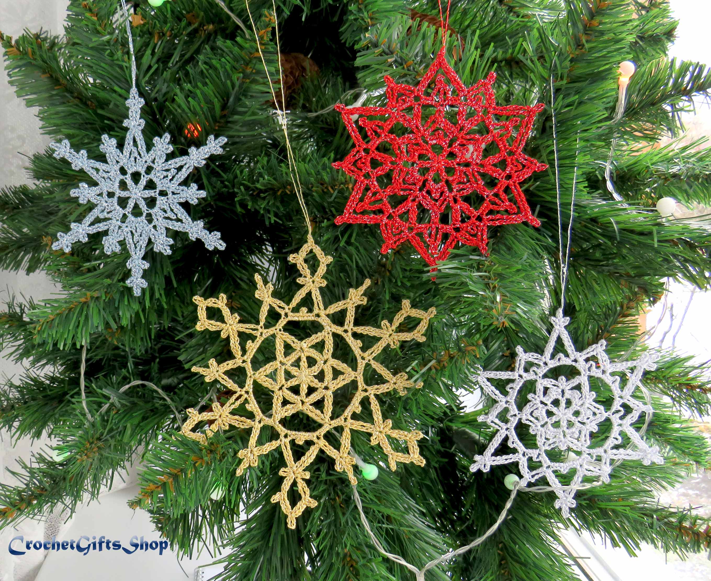 Crocheted Snowflake Decor : snowflake decor