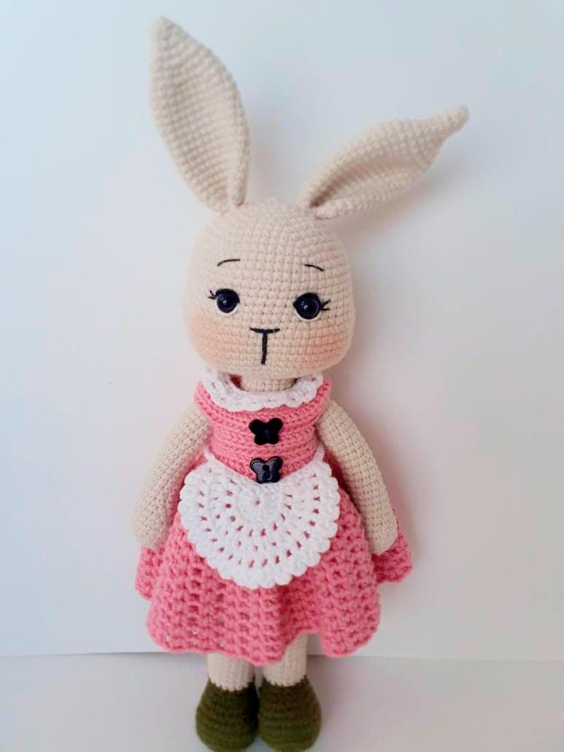 Crochet pattern Amigurumi doll Sophia and little fox Lucky