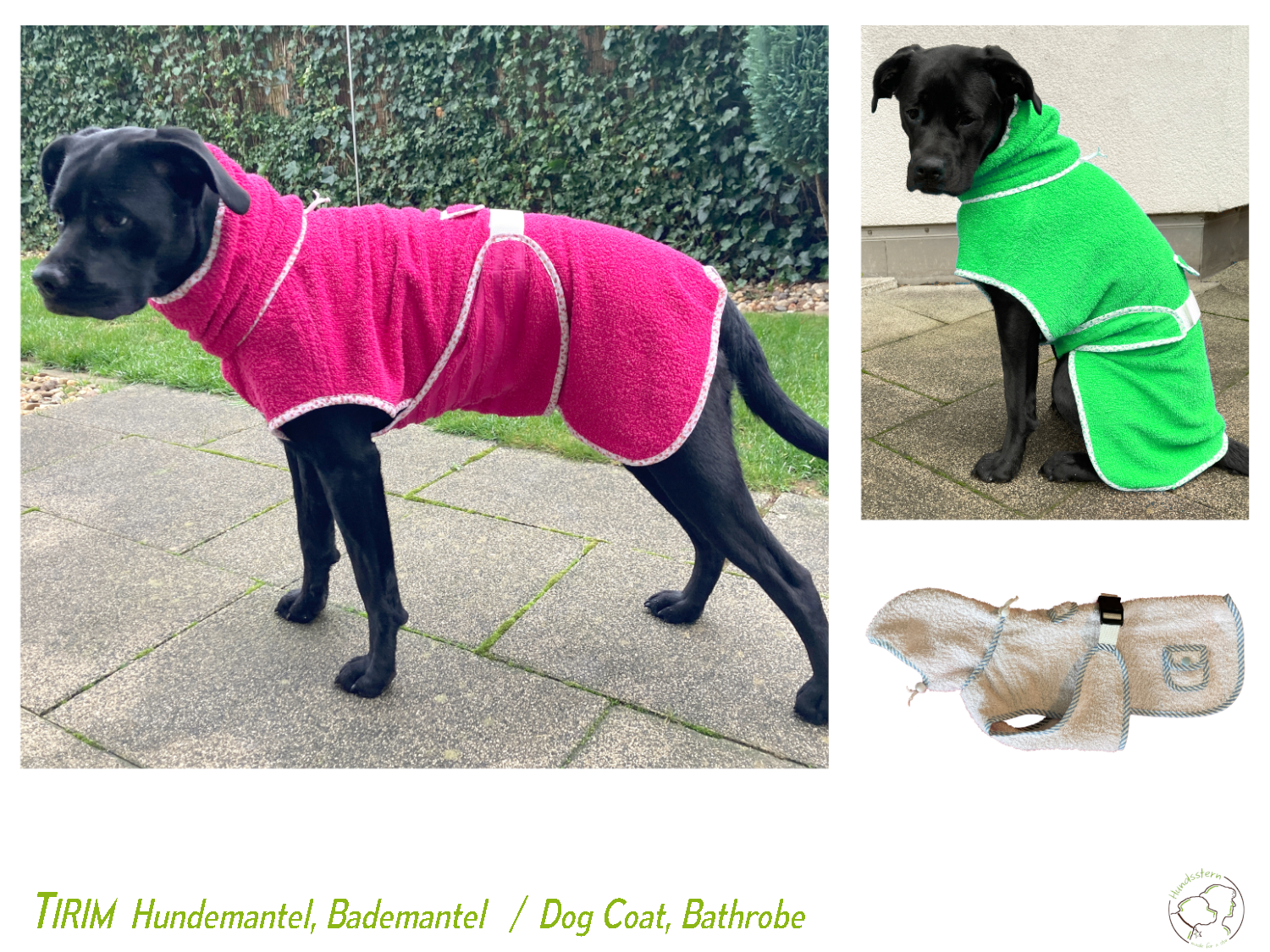 astronaut mouw Wild TIRIM dog coat, bathrobe, XS–XXL, sewing pattern
