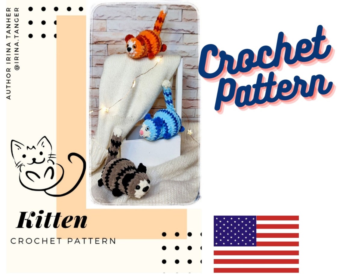 Crochet kitten blanket discount pattern