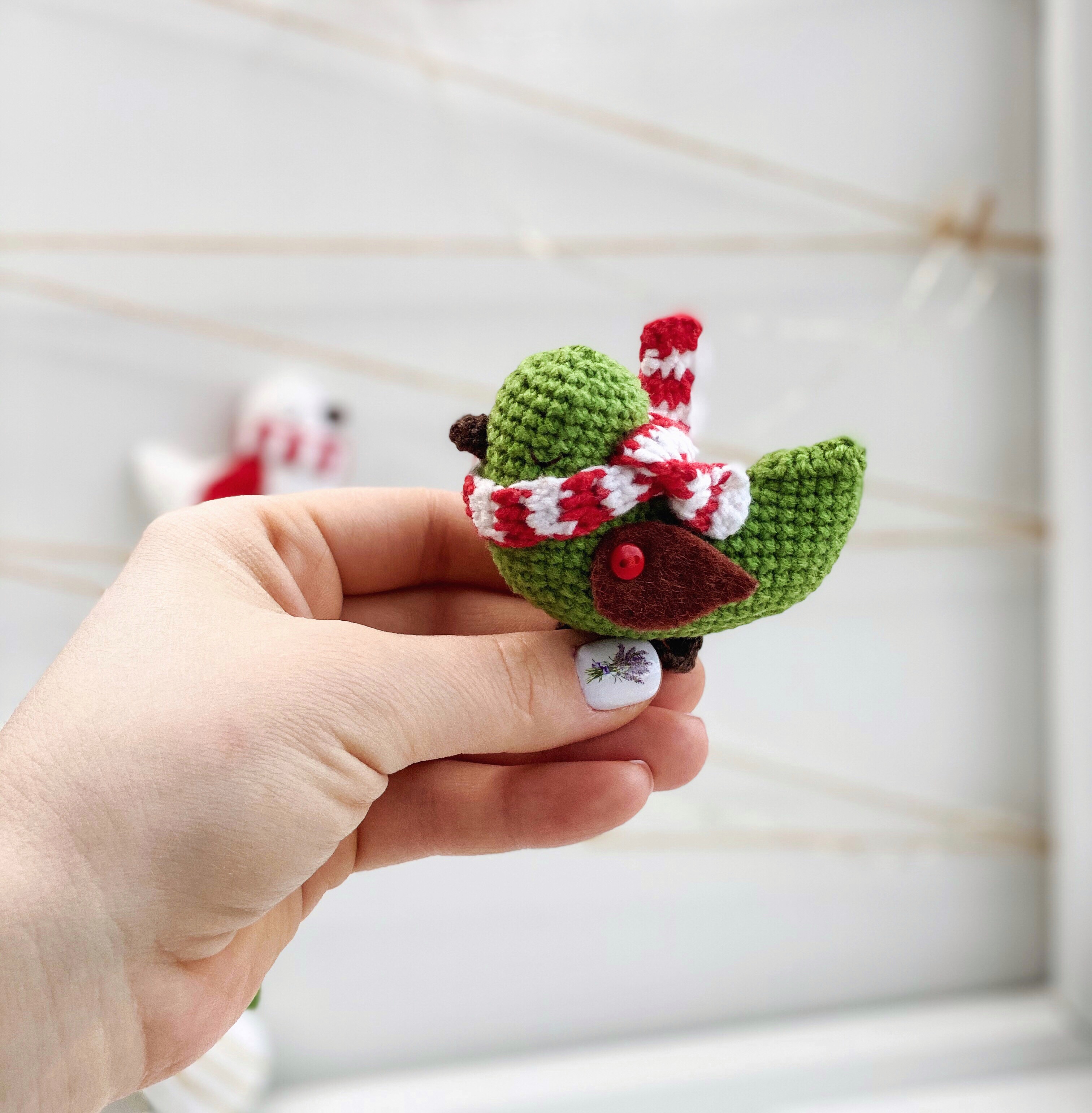 Crochet Kit for a Cute Amigurumi Animal Christmas Bird Terrence