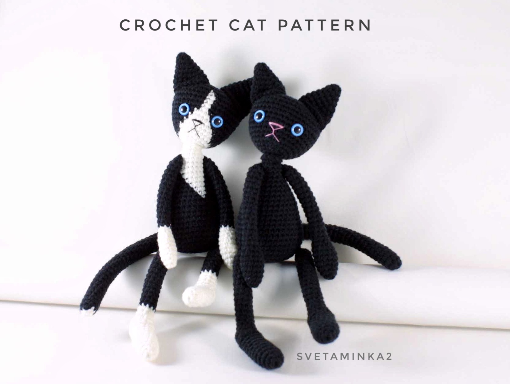 Crochet Cat Pattern Amigurumi Cat Pattern Black Cat Crochet Pattern