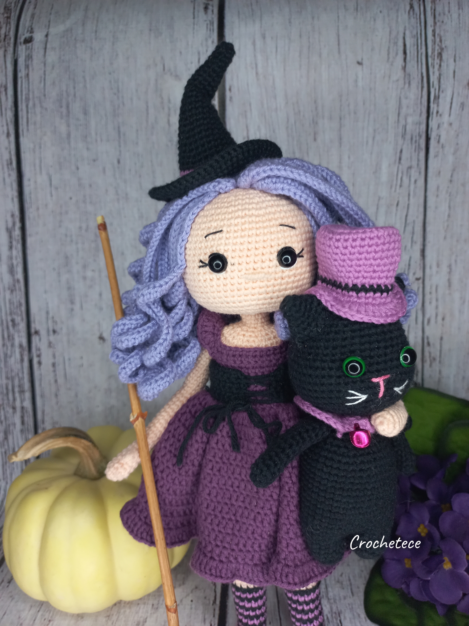 Crochet pattern Amigurumi doll Sophia and little fox Lucky