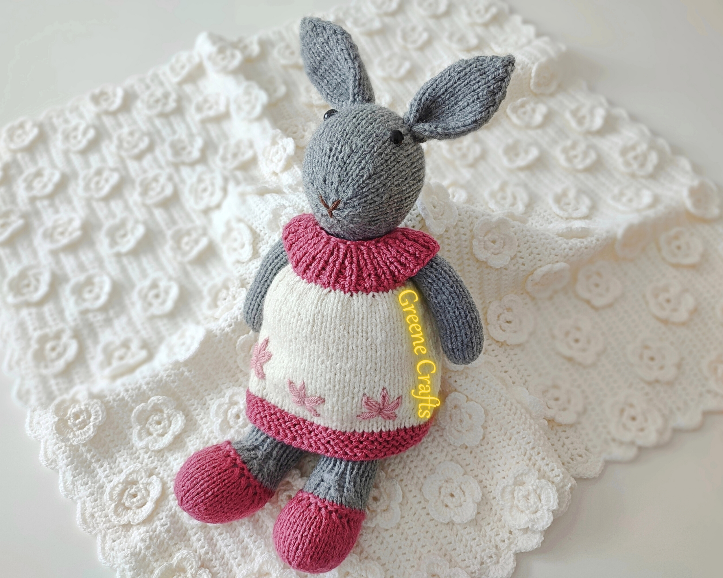 Chamomile, the Bunny Girl - Toy Knitting Pattern