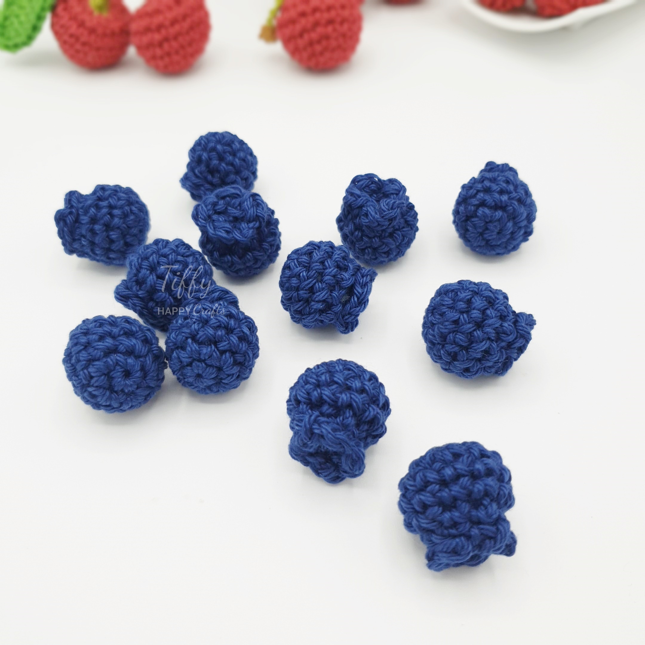 The Perfect Blueberry  Amigurumi Fruit Crochet Pattern PDF