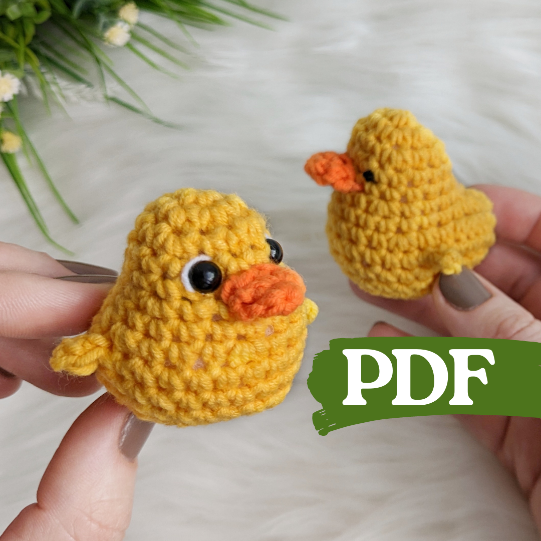 Crochet duck pattern, amigurumi rubber duck easy crochet pattern