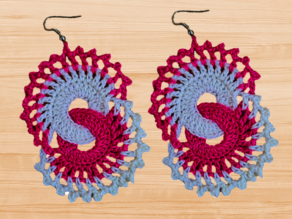 A Crochet earrings PDF pattern