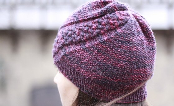 "Trena" Hat - knitting pattern for fingering weight yarn