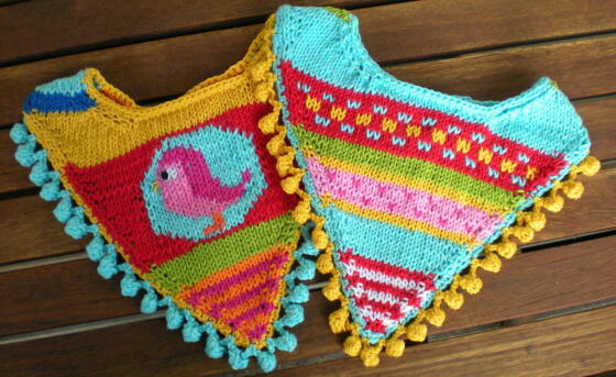 Baby Bib - Neckerchief - Knitting pattern - Bandana
