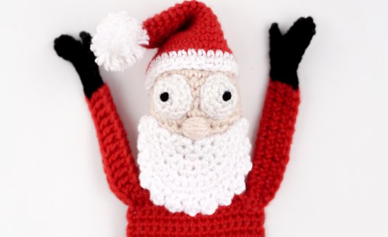Amigurumi Crochet Santa Claus Bookmark